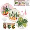Embroidery Kits for Adults Beginner, European Style Garden Plant Green Leaf Stamped Embroidery Starter Kit,DIY Sewing Practice, Needlepoint Cross Stitch Kit,Set of 3